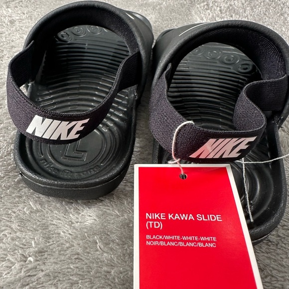 Nike Black Kawa Slide Sandals, 10c toddlers, NWT - Picture 7 of 7